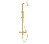Balneo Miscelatore Doccia - Installazione a parete per un uso confortevole - Soffione con doccetta - Sistema doccia con risparmio idrico - Comfort e design - Oro - Modello 1