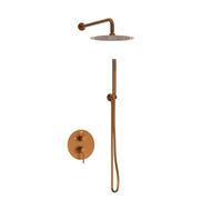 Balneo Miscelatore Doccia - Installazione a parete per un uso confortevole - Soffione con doccetta - Sistema doccia con risparmio idrico - Comfort e design - Rame - Modello 2