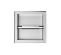 BALNEO Porta Carta Igienica in Acciaio Inox, 17,3x17,3x8,6cm, Installazione Ad Incasso, Dispenser Carta Porta Carta Igienica per Bagno, Installazione a Parete Wall-Box Paper 1 INOX