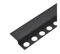 BALNEO Profilo Sfumato in Acciaio Inossidabile Profilo a Cuneo Profilo Doccia in Acciaio Inossidabile Può Essere Tagliato su Misura per La Cabina Doccia, Frontale 130cm Nero, Altezza Bordo 30mm