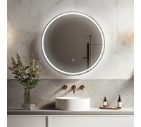 Balneo Sun specchio 80x80 cm rotonda con illuminazione con tappetino riscaldante L0101020404-3