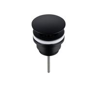 BALNEO Tappo per Lavello Universale Click Cone Pop-Up Nero, Ottone, Antiruggine, a Prova di Perdite, Raccordo di Scarico Universale, 66mm X G1 1/4, Click Clocke D
