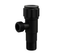 Balneo Valvola Angolare 1/2 x 3/4 in acciaio Nero, Collegamento per Rubinetto, Rubinetto ad Angolo Durevole con meccanismo a fungo, Valvola ad angolo antiruggine e universale per bagno e cucina