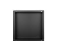 Balneo WALL-BOX NO BORDO Doccia Nicchia a Parete Nera Acciaio Inossidabile 30x30x7cm Nicchia Doccia Impermeabile, Installazione Nicchia Flessibile, Nicchia per Utensili da Bagno, Sotto Le Piastrelle