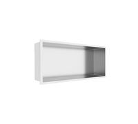 Balneo WALL-BOX ONE Doccia a Nicchia a Parete in Acciaio Inox per Il Bagno Nicchia per Doccia 45x20x10cm, Installazione in Nicchia Flessibile, Nicchia per Utensili da Bagno, Senza Piastrelle