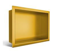 Balneo Wall-Box ONE Gold Nicchia Doccia in Acciaio Inox 30x20x10cm, Doccia Nicchia a Parete, Oro, Impermeabile, Installazione Nicchia Flessibile, Nicchia per Utensili da Bagno, Senza Piastrelle