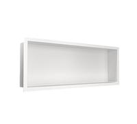Balneo WALL-BOX ONE Nicchia Doccia Bianca 60x20x10cm Doccia in Nicchia a Parete, Installazione Flessibile in Nicchia, Bianco, Impermeabile, Nicchia per Utensili da Bagno, Senza Piastrelle