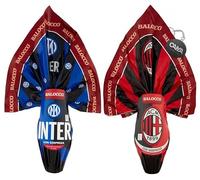 BALOCCO Inter + Milan Uovo Ufficiale al Cioccolato Finissimo a Latte con Sorpresa 240g + Portachiavi CAIYA® - Uova Pasqua 2023