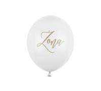 Balony 30 cm, Żona, bianco puro pastello (1 op. / 50 pz.)