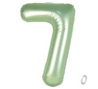 Balorise 40 Pollici Foil Palloncino Verde Numero 7, Gonfiabili Elio, Grande Numeri 0-9, 10-100 (101cm), Decorazione di Alluminio Palloncini per Festa di Compleanno Anniversario