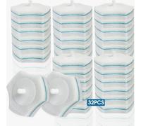 BALORIZ Confezione da 32 ricariche di spazzole per WC monouso per la pulizia del bagno e del WC (non compatibile con altre marche di manici per WC)