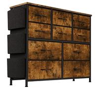 Baloveby Cassettiera, Armadio 10 cassetti in tessuto con maniglie, telaio in metallo, cameretta dei bambini, armadio, corridoio, ingresso armadio per camera da letto (marrone1)