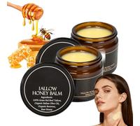 Balsamo a Base di Sego di Manzo Nutrito con Erba con Grezzo e Cera d'Api 57g, Crema Idratante per Idratazione e Nutrizione Profonda, Senza Oli (Unscented,2pcs)