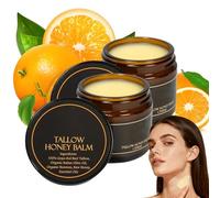 Balsamo a Base di Sego di Manzo Nutrito con Erba con Grezzo e Cera d'Api 57g, Crema Idratante per Idratazione e Nutrizione Profonda, Senza Oli (Citrus,2pcs)