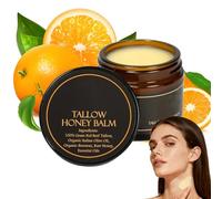 Balsamo a Base di Sego di Manzo Nutrito con Erba con Grezzo e Cera d'Api 57g, Crema Idratante per Idratazione e Nutrizione Profonda, Senza Oli (Citrus,1pcs)