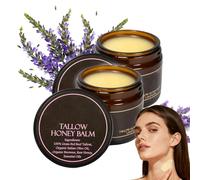 Balsamo a Base di Sego di Manzo Nutrito con Erba con Grezzo e Cera d'Api 57g, Crema Idratante per Idratazione e Nutrizione Profonda, Senza Oli (Lavender,2pcs)