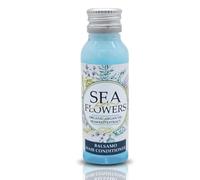 Balsamo capelli 100 flaconi da 30ml linea cortesia Sea Flowers per hotel e b&b, balsamo con fragranza di argan bio ed estratti di alghe di mare