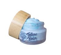 Balsamo di sego di manzo alimentato con erba montata con metilene blu infuso per una pelle sana, anti-invecchiamento, idratante per tutto il corpo, smagliature, rosacea, psoriasi, eczema, acne, tutti