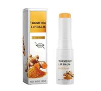 Balsamo illuminante per labbra scure, balsamo esfoliante alla curcuma per fumatori con olio di radice di curcuma, trattamento labbra secche, essenza nutriente idratante, idratazione naturale (1 pz)