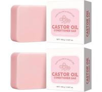 Balsamo in barra all'olio di ricino, shampoo solido, balsamo anti-crespo nutriente e lenitivo, detergente e anti-crespo, per tutti i tipi di capelli