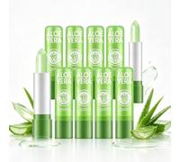 Balsamo labbra all'aloe vera, confezione da 5 pezzi, idratante, 10 pezzi | Balsamo per labbra con aloe vera, idrata, ammorbidisce le labbra e allevia la secchezza.