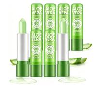 Balsamo labbra all'aloe vera, confezione da 5 pezzi, idratante, 8 pezzi | Balsamo per labbra con aloe vera, idrata, ammorbidisce le labbra e allevia la secchezza.