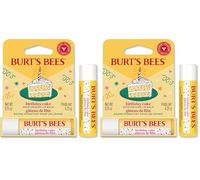 Balsamo labbra Burt's Bees all'aroma di torta di compleanno, Burrocacao labbra idratante con cera d'api e vitamina E, 100% naturale, 4,25 g (Confezione da 2)