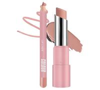 Balsamo labbra Genli, balsamo olio Genli Lifter Glaze, rossetto opaco impermeabile a lunga tenuta, set di rossetto e matita labbra(06#)