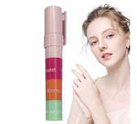 Balsamo Labbra Idratante - Stick Labbra Idratante 4 Colori con Finish Lucido Naturale,Effetto Lucido Naturale, Labbra Voluminose, Trattamento Anti-Sbavature per Donne