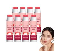 Balsamo labbra in stick color anguria con dolce profumo di anguria e idratante per labbra per la cura quotidiana | con scrub esfoliante e maschera notturna | Dona un aspetto radioso (8 pezzi)