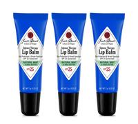 Balsamo labbra Jack Black Intense Therapy da 0,25 oz. Confezione da 3 - Balsamo labbra idratante con protezione solare SPF 25 alla menta naturale e bu