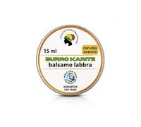 Balsamo Labbra Naturale al Burro di Karité (15 ml - 3 pezzi) - Nutriente e Riparatore per Labbra Secche e Screpolate - Con Olio di Arancio - Idratazione Intensa - Prodotto Equo Solidale Burkina Faso.