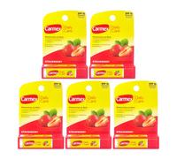 Balsamo labbra SPF 15 fragola stick impermeabile Carmex Daily Care 5x4,25 g