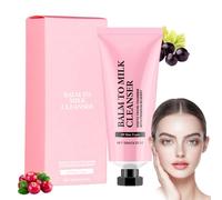 Balsamo Latte Detergente, Detergente Viso, Detergente Viso Ricco Di Piante, Deterge Efficacemente La Pelle Da Trucco E Impurità, Doppio Struccante Esfoliante Delicato (1 pz)