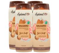 Balsamo LATTE DI MANDORLA E KARITÉ Let's Curly! Nutriente, Per Capelli Ricci. Lasciati Avvolgere Dal Dolce Profumo Dalle Note Calde e Intense 300ml (4 Flaconi)