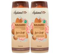 Balsamo LATTE DI MANDORLA E KARITÉ Let's Curly! Nutriente, Per Capelli Ricci. Lasciati Avvolgere Dal Dolce Profumo Dalle Note Calde e Intense 300ml (2 Flaconi)