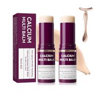 Balsamo multi-vincolo di calcio, volume di calcio Multi balsamo con bastoncino di massaggio, bastoncino per nuclei, anti-invecchiamento, pelle idratante, rassodante, adatto a occhi, viso (2pcs)