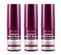Balsamo multi volume di calcio, confezione da 3 bastoncini di balsamo multi al calcio, stick per il nucleo delle rughe, idratante al collagene, rassodante per occhi, viso, collo, 17 g