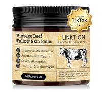 Balsamo per il miele di Beef Tallow per la pelle: 100% Grass-Fed Beef Tallow Moisturizer per viso e corpo, vintage, con olio d'oliva Manuka Honey For Sensitive Dry Skin Repair 2 Oz Balsamo miele