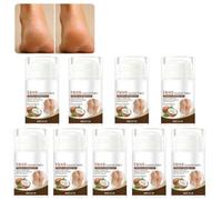 Balsamo per il tallone per i piedi screpolati secchi, Crema per i piedi profondamente idratante con profumo di cocco, Crema per i piedi per i talloni screpolati ruvidi, Balsamo per il tallo (9PCS)