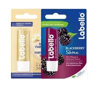 Balsamo per labbra da 4,8 g Mix di Gusti - Confezione da 2 Labello - Blackberry Shine & Vanilla Buttercream - cura delle labbra e idratazione a lunga durata per 24 ore