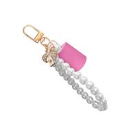 Balsamo per labbra da viaggio, cover portachiavi con clip per modello, portatile, per bellezza, lucidalabbra, balsamo anti-perdita