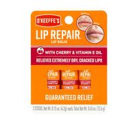 Balsamo per labbra Lip Repair di O'Keeffe con olio di ciliegia e vitamina E; Bastone (confezione da 3)
