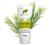 Balsamo per Talloni Dr Organic al Tea Tree, Per Piedi Secchi e Screpolati, Idratazione 24 Ore, con Olio Naturale di Semi di Girasole, Senza Parabeni e SLS, Certificato Biologico, 100ml