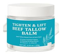 Balsamo Rassodante al Sego di Manzo, Balsamo Viso e Collo a Base di Sego di Manzo Allevato a Erba, con Estratto di Cera d'Api e Miele, Vitamina E e Olio d'Oliva, Rassoda e Nutre la Pelle