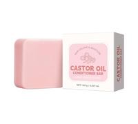 Balsamo Solido all'Olio di Ricino, Balsamo Naturale Nutriente e Lenitivo, Saponetta Solida Detergente, Idratante, Ammorbidisce i Capelli Secchi e Danneggiati