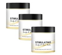 Balsamo stimolante per cuoio capelluto e capelli, Nutre cuoio capelluto e capelli, Crema di karitè e nutriente Nutriente per la salute Nutrizione (3pcs)