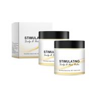 Balsamo stimolante per cuoio capelluto e capelli - Nutriente cuoio capelluto e capelli, burro di karitè e mango, crema idratante per capelli per cuoio capelluto secco, 100 g (2)