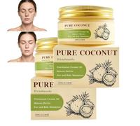 Balsamo Viso al Cocco,Idratante Viso e Corpo per la Pelle Secca,Crema Idratante Notturna per Mani e Gomiti,Idratazione Tutto il Giorno,Serrature in Umidità,Cura della Pelle Morbida e Liscia (2pcs)