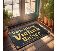 Balser - Zerbino per porta d'ingresso, motivo vintage Vienna Balls di Balser: una gioia senza tempo, zerbino decorativo per esterni, per ingresso di casa (65 x 90 cm)